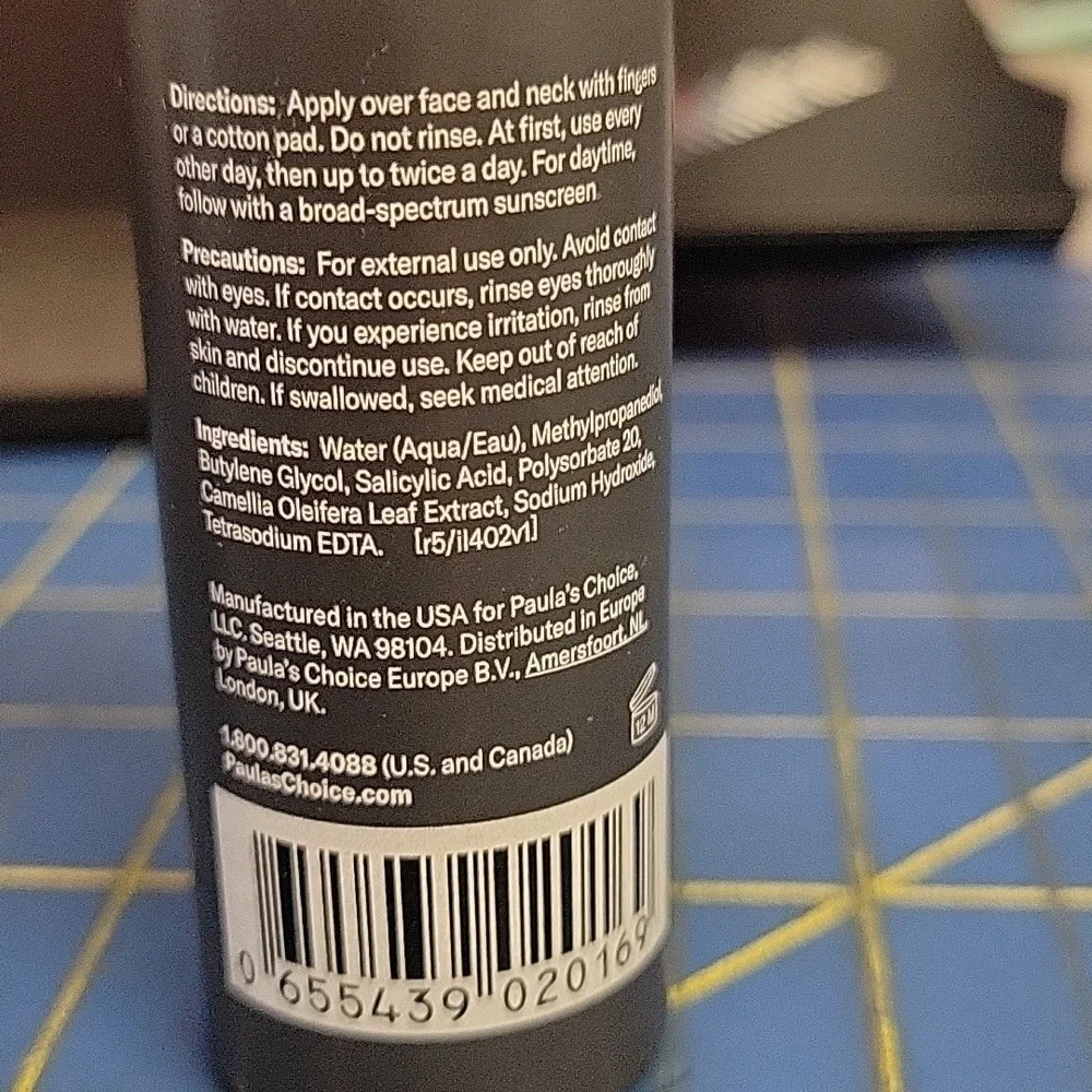 Paula's Choice 2% BHA Liquid Exfoliant 30ml/1 fl oz New